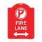 Signmission Fire Lane No Parking & Arrow Pointing Left & Right Heavy-Gauge Alum Sign, 18" x 24", RW-1824-24021 A-DES-RW-1824-24021 - alternate 1